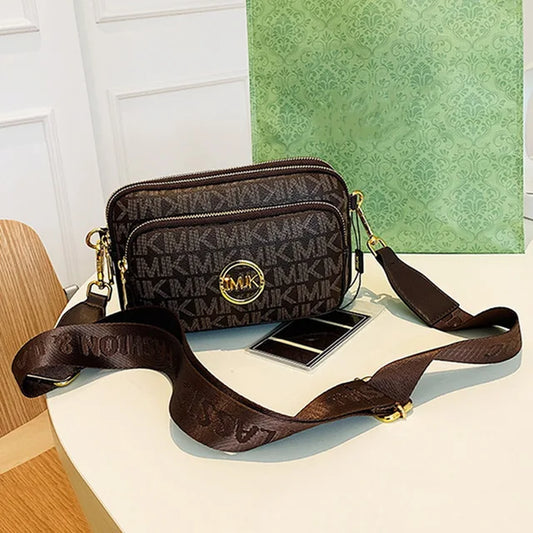 Vintage Shoulder Bag Women'S Printed Letter Crossbody Chest Bag with Adjustable Strap Designer Luxury Soft Leather Waist Packs