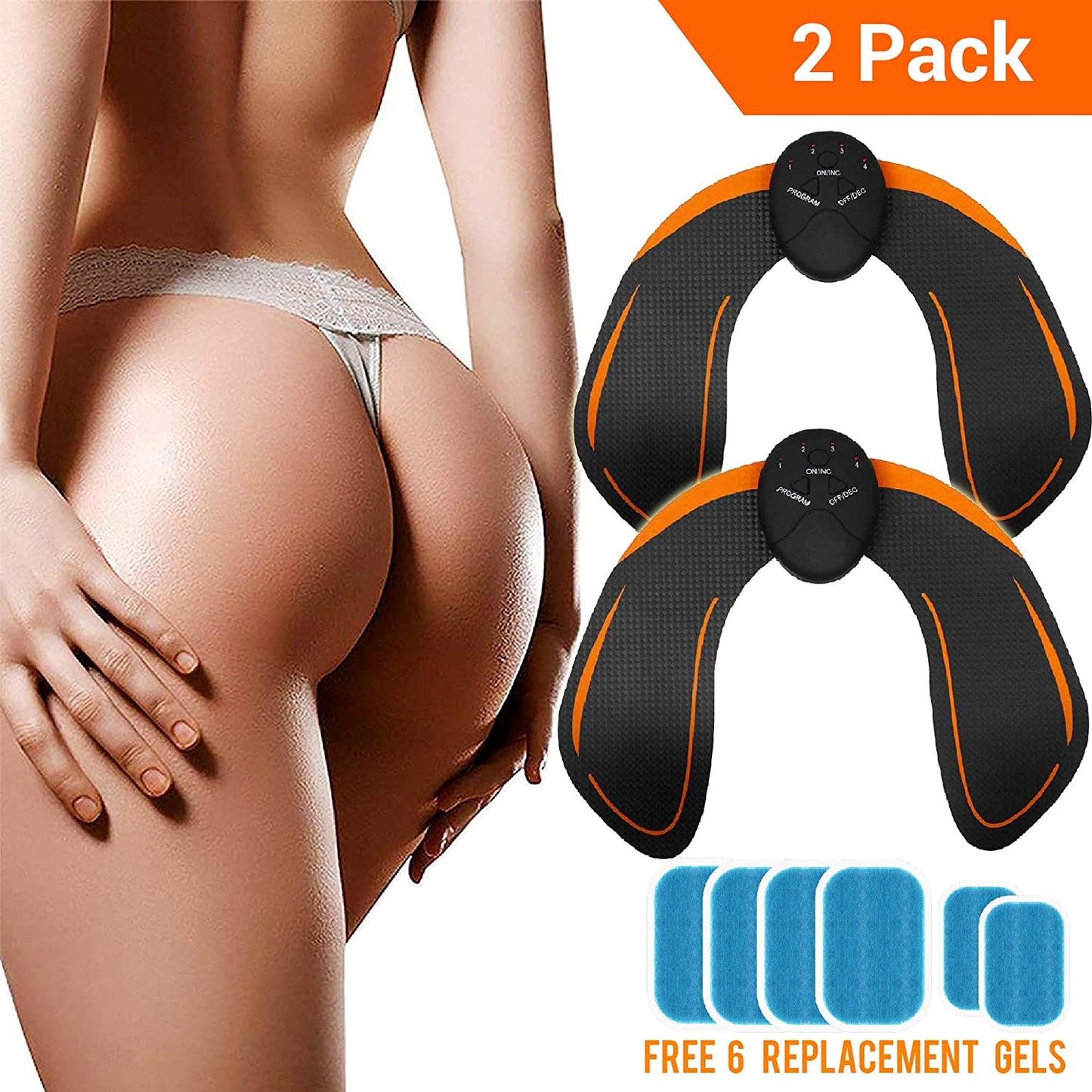 Muscle trainer & massager for buttocks, hips, legs