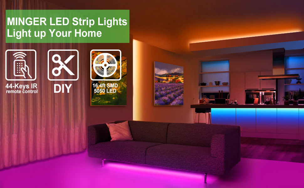 LED waterproof strip lights - 32ft