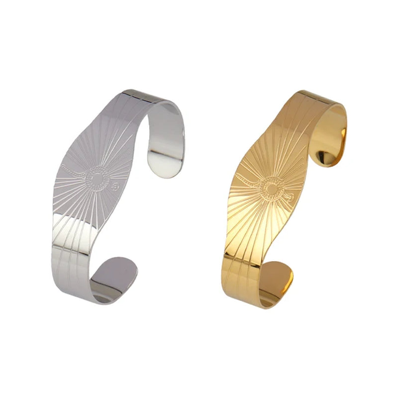 Women Stainless Steel Bracelets for Women Cuban Snake Bangle Bracelet Geometric Open Cuff Bracelet Punk Design Bracelet Jewelry