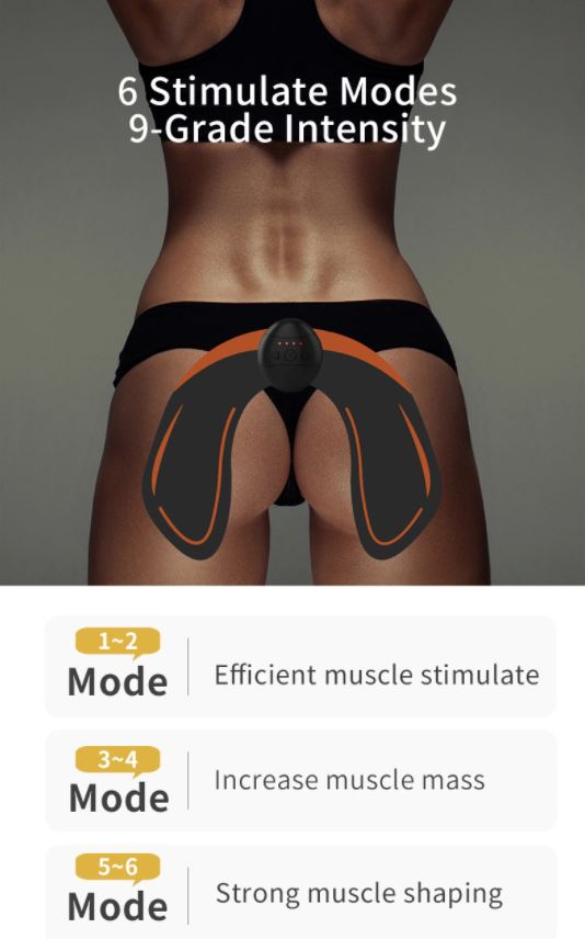 Muscle trainer & massager for buttocks, hips, legs