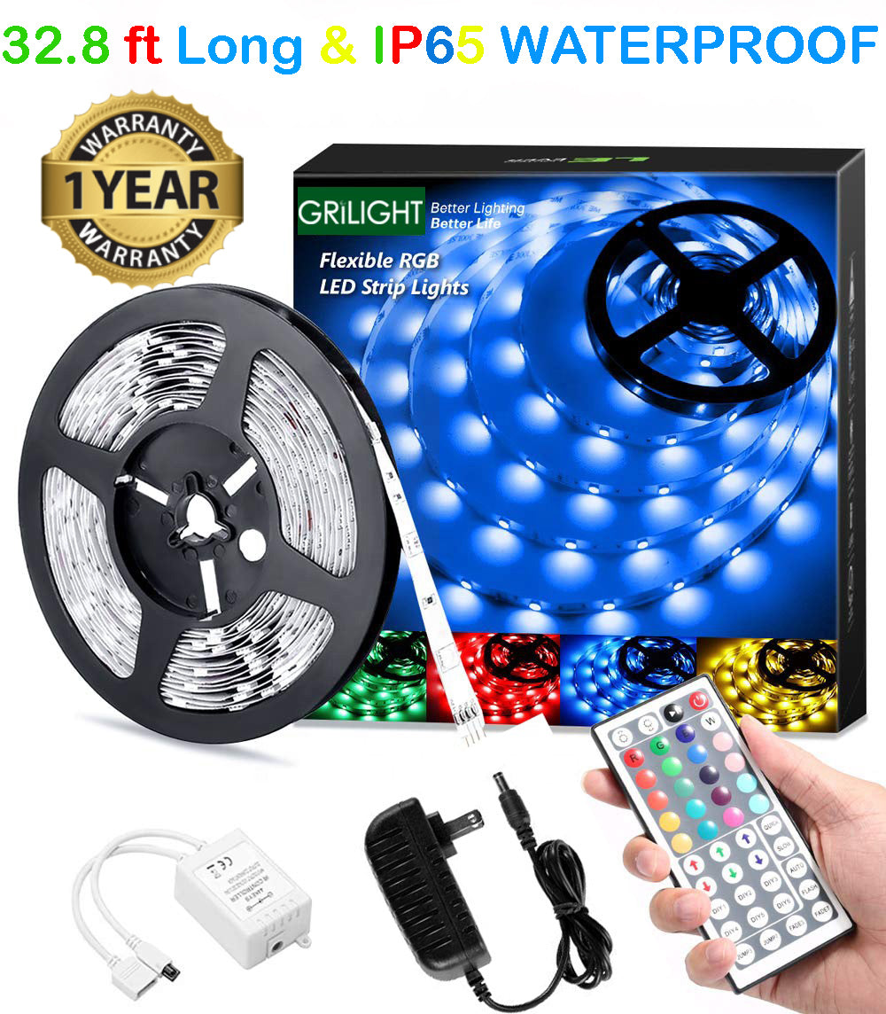 LED waterproof strip lights - 32ft