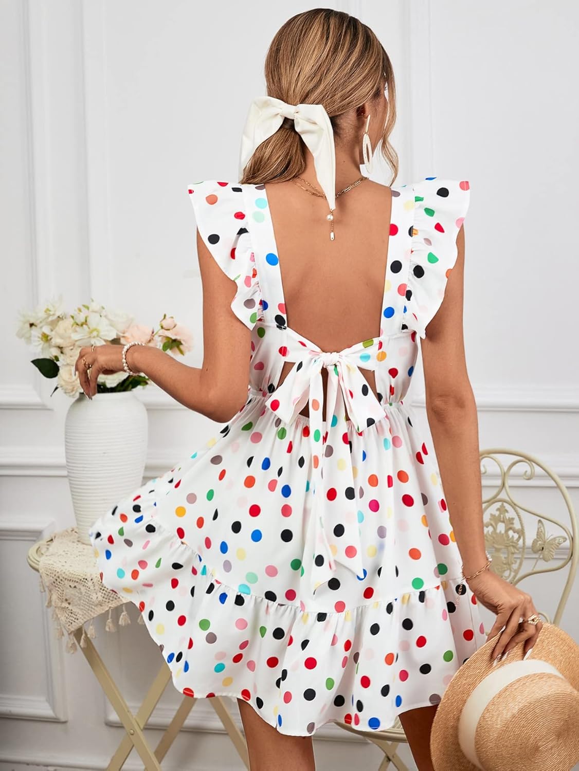 Casual Polka Dot Short Dress